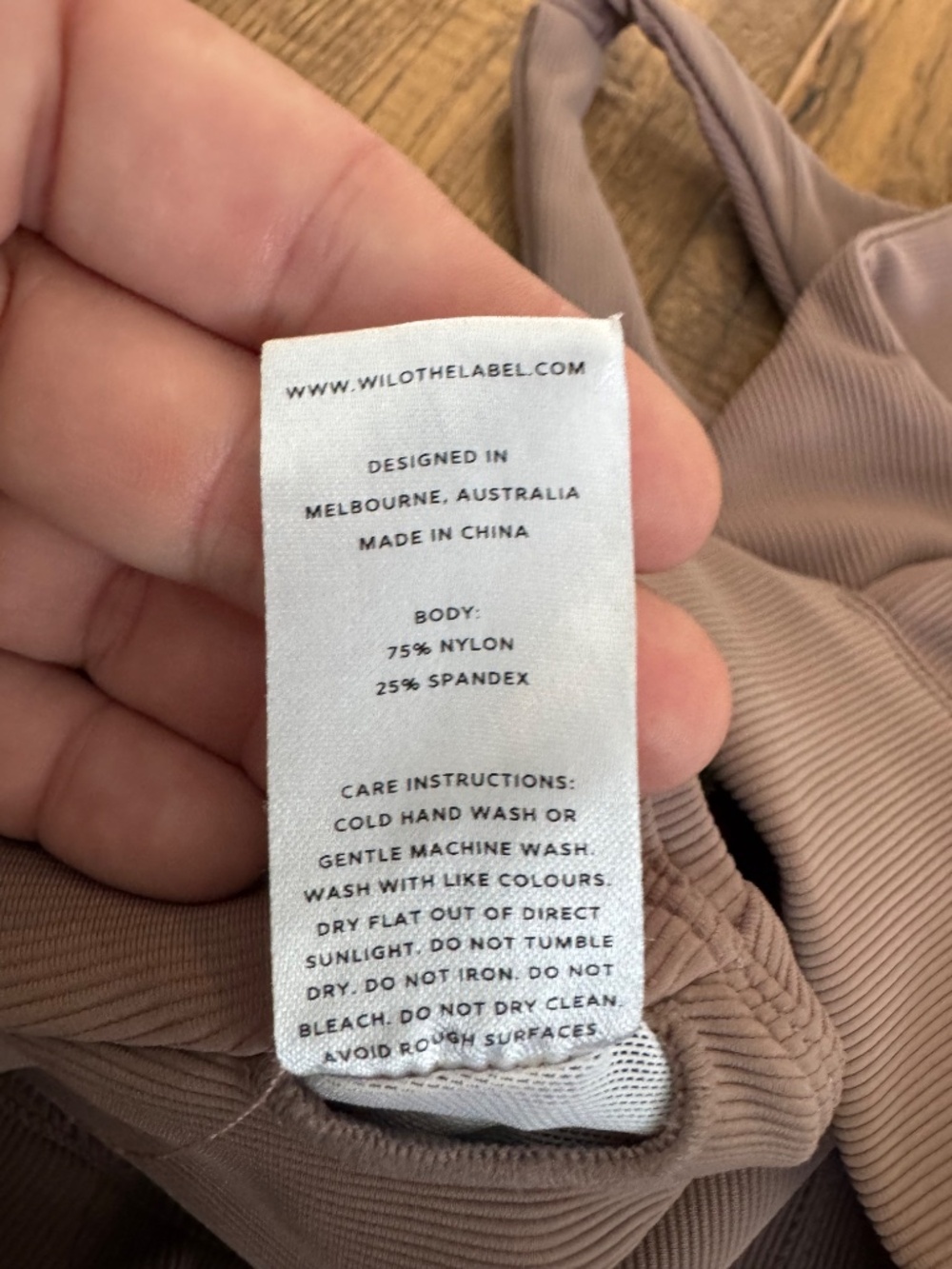 WILO Australia Base Ribbed Longline Sports Bra Latte Size XS AA - Picture 6 of 7